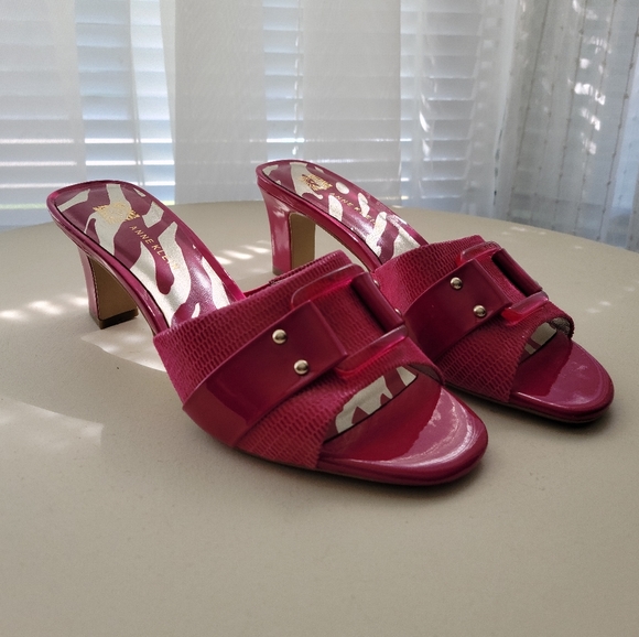 Anne Klein Hot Pink Buckle Zebra Pumps - Picture 2 of 5